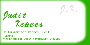 judit kepecs business card